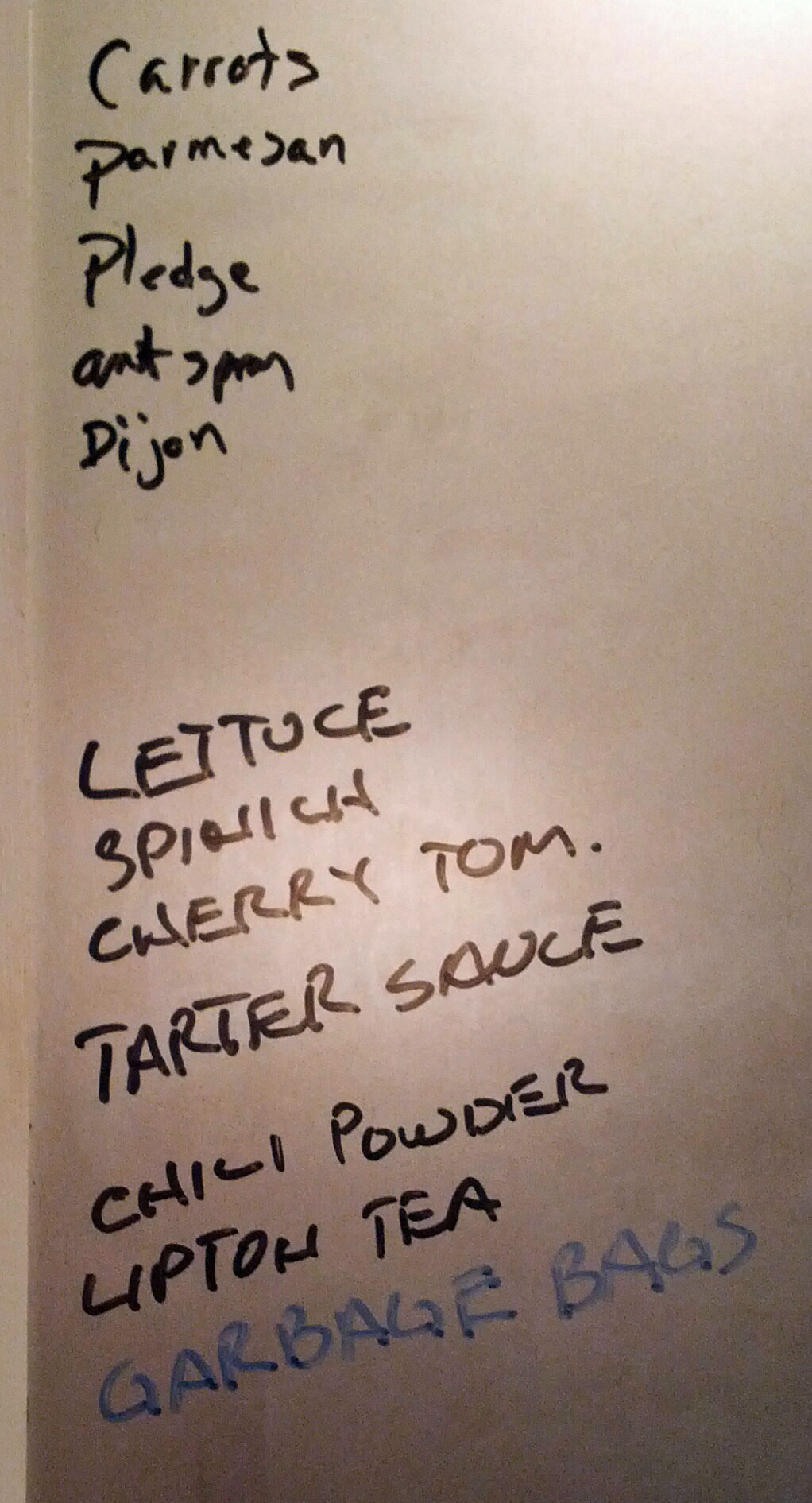 shopping list