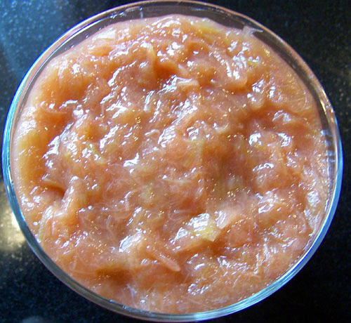 Rhubarb Pudding/Sauce (in the applesauce-sense)